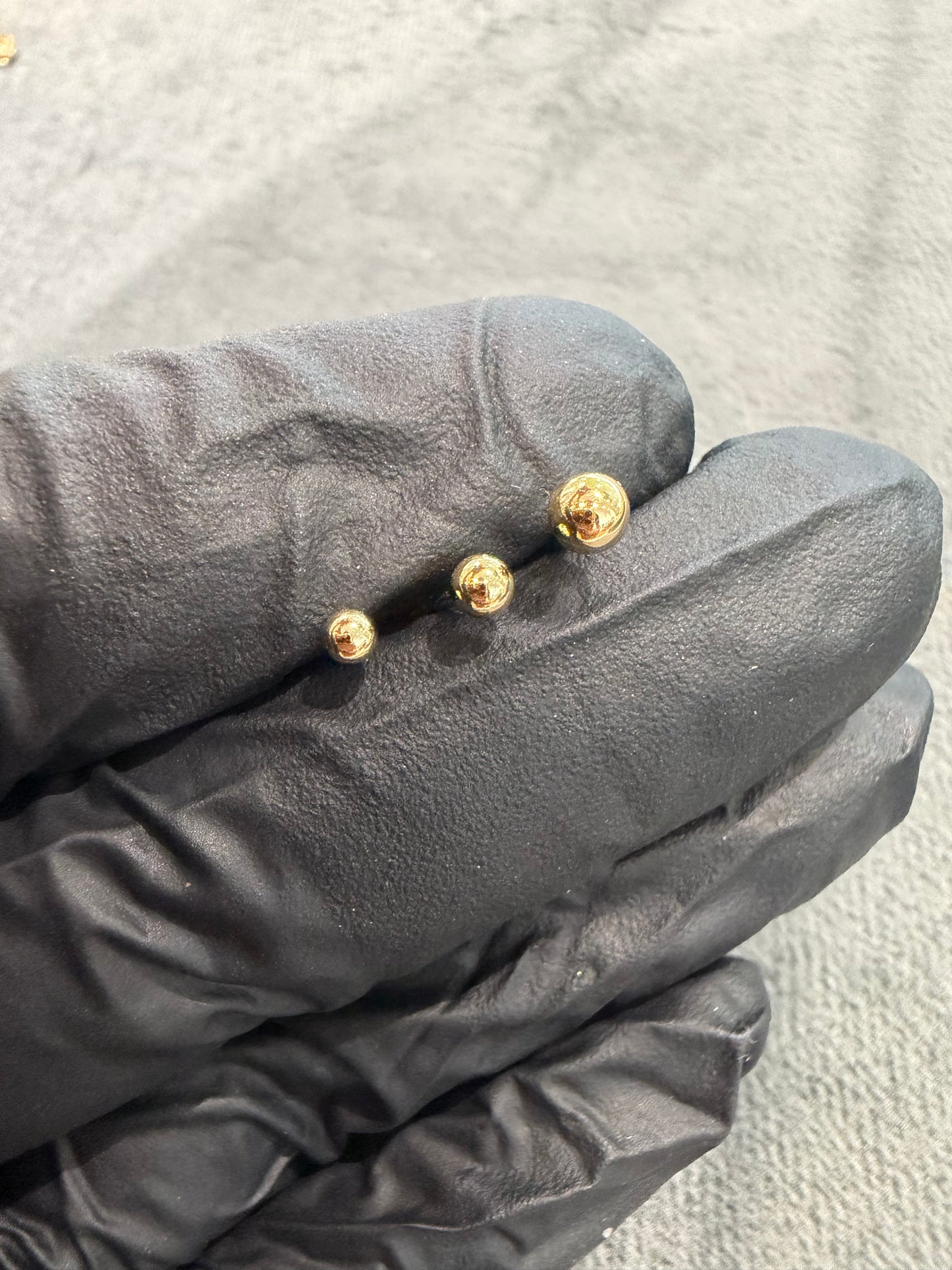 Tres pares de topos 3mm-4mm-5mm