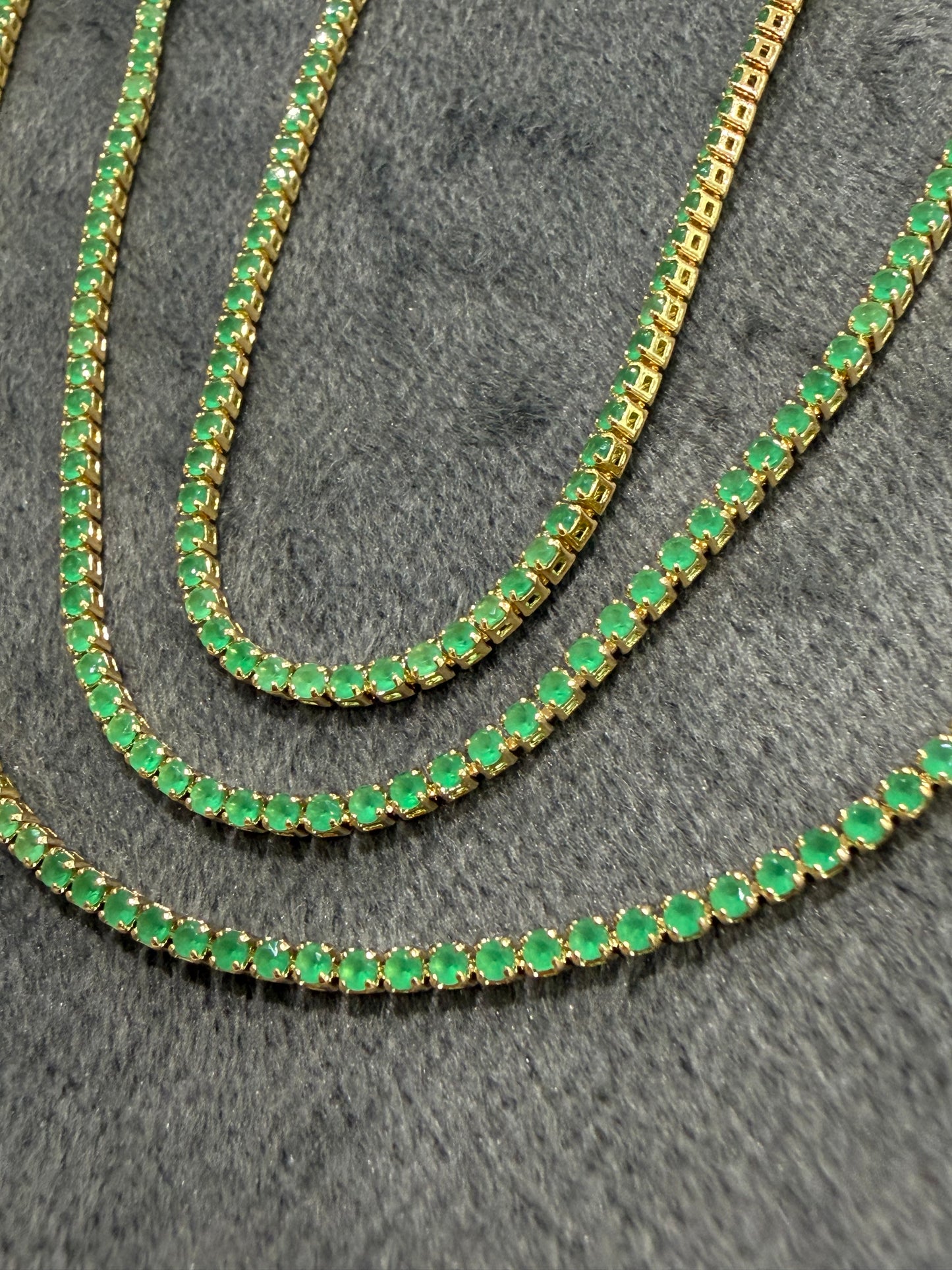Pulsera tennis verde. Ref:154