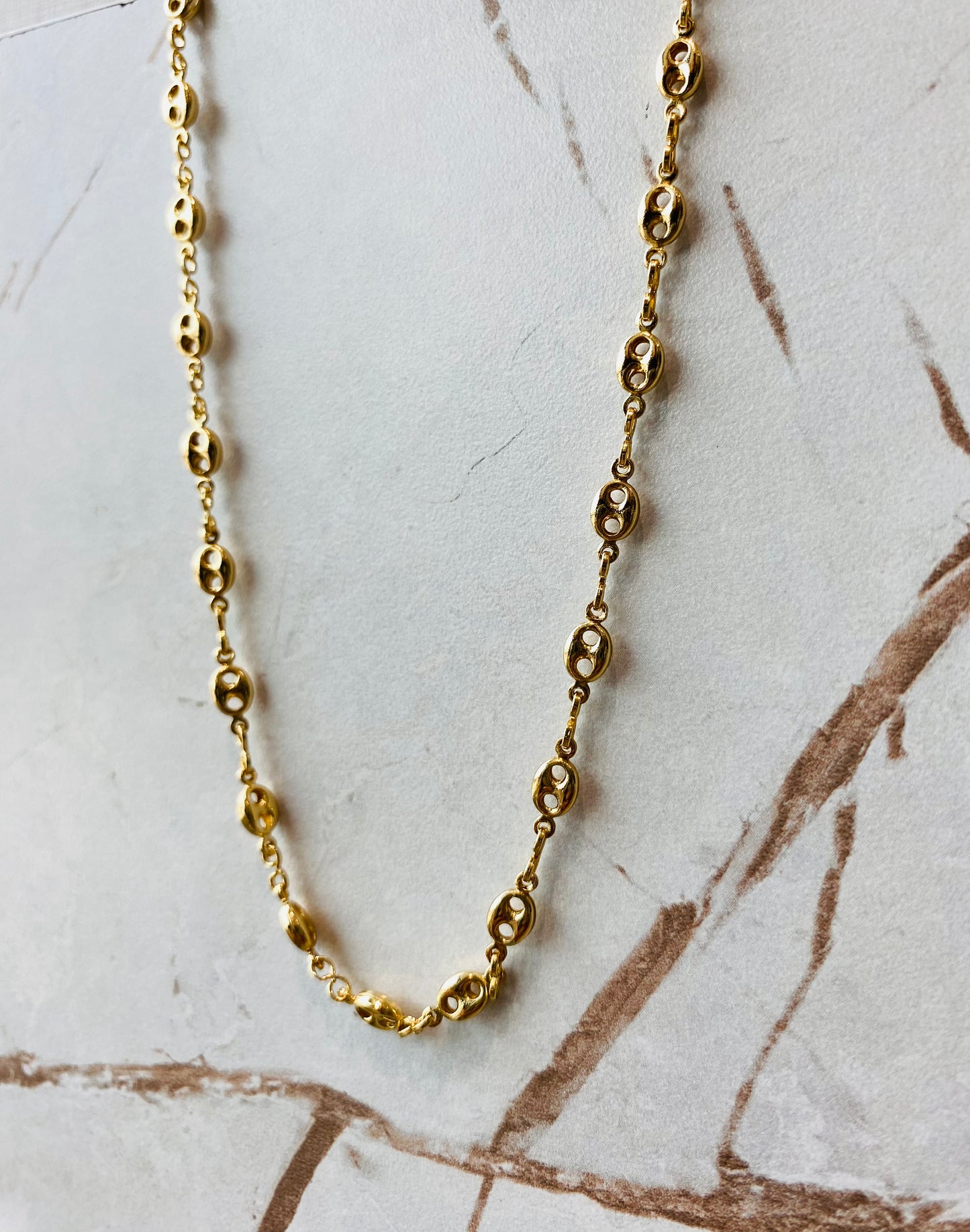 Cadena tejido gucci soplada. Ref:131