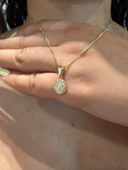 Set cadena Singapur con Dije San Benito