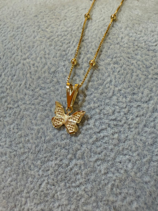 Cadena balín - Dije mariposa