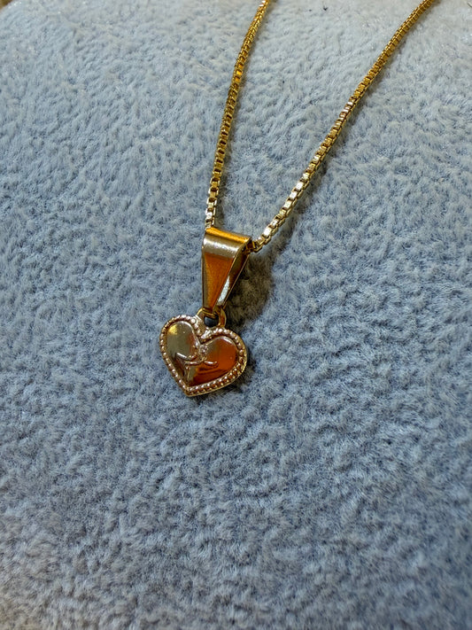 Cadena veneciana - Dije corazón FÉ