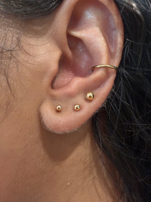 Tres pares de topos 3mm-4mm-5mm