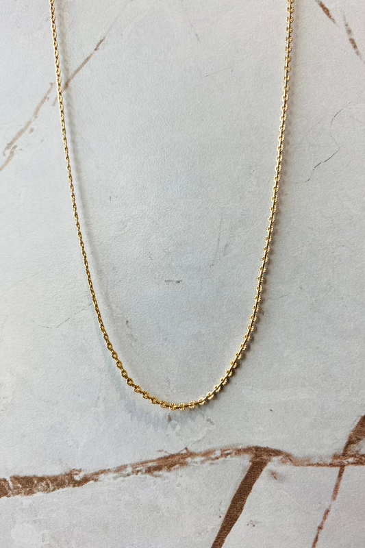 Cadena aros diamantados. Ref:442