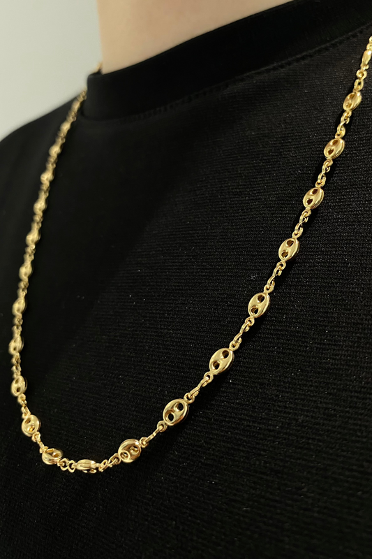 Cadena tejido gucci soplada. Ref:131