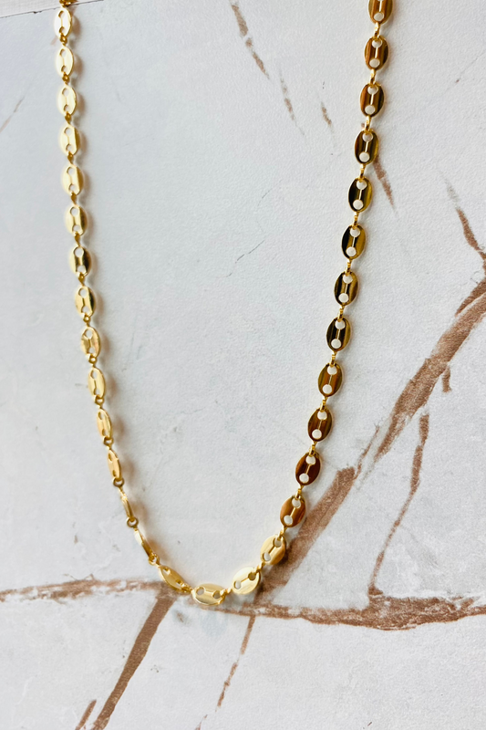 Cadena tejido gucci plana. Ref:619