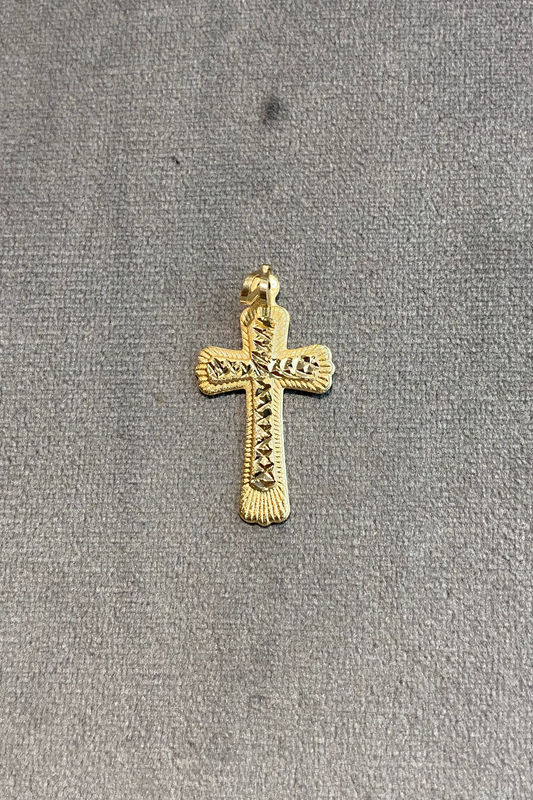 Dije cruz bordes. Ref:1002