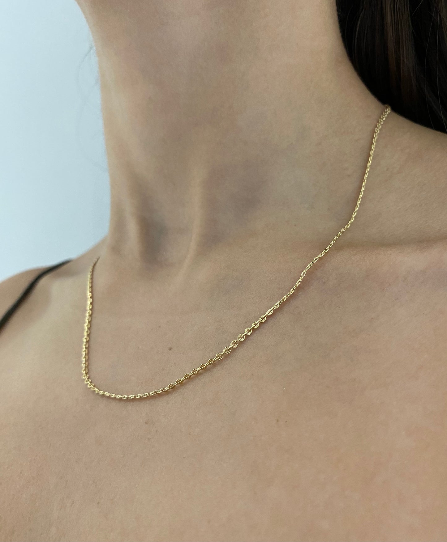 Cadena aros diamantados. Ref:442