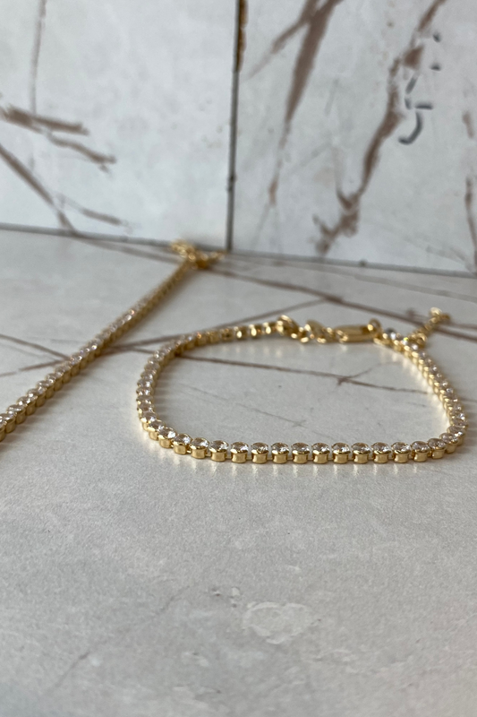 Pulsera zafiro cristal. Ref:240