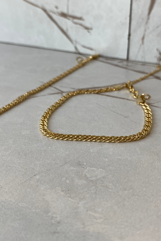 Pulsera cubana doble. Ref:300