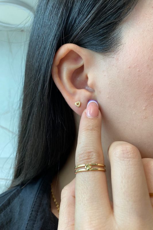 Topo corazón diamantado. Ref:1043