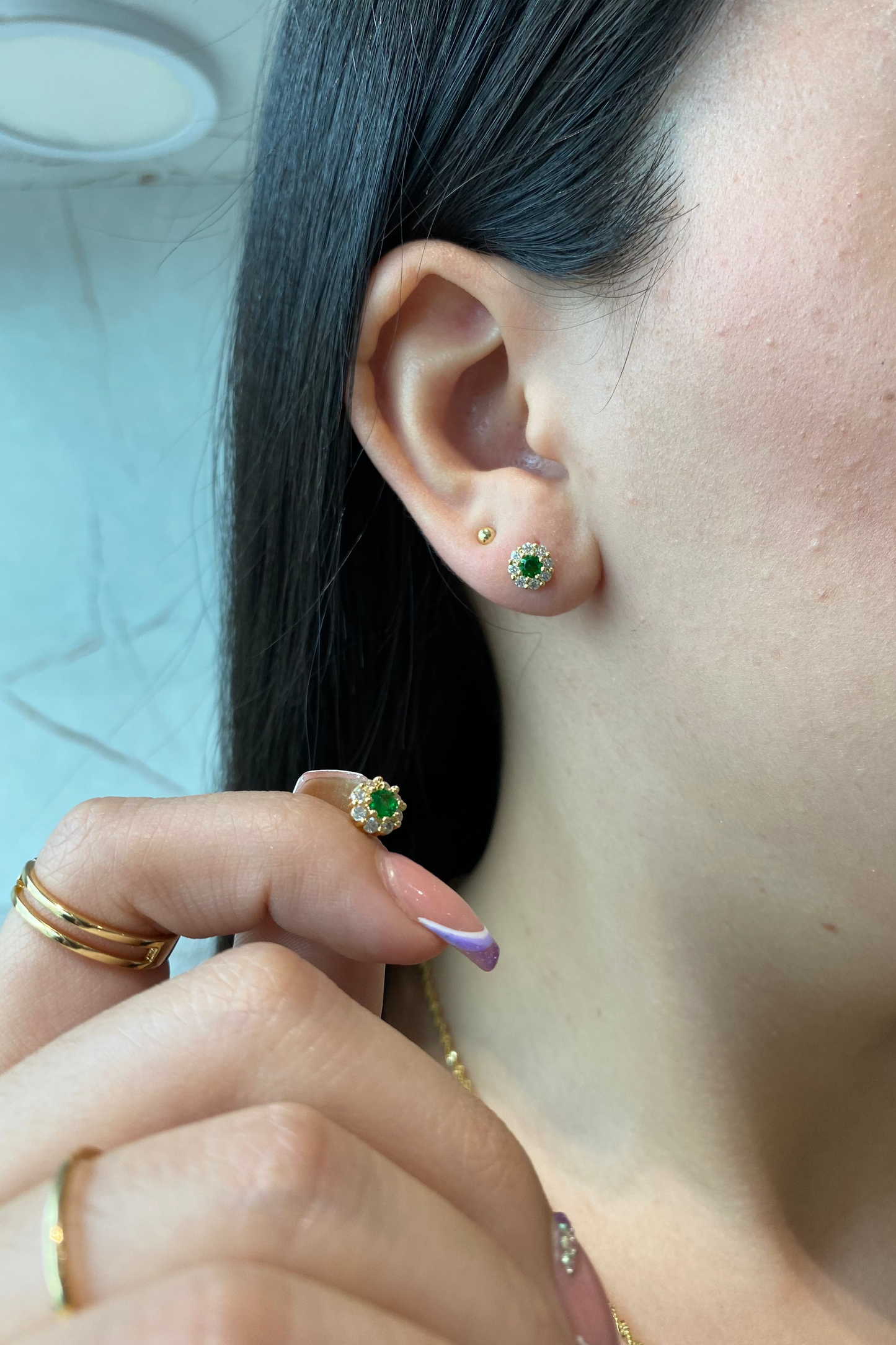 Topo flor circon. Ref:1085